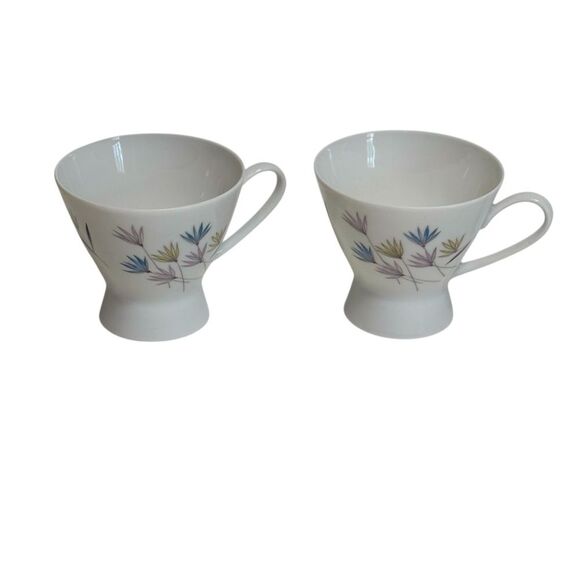 Rosenthal Continental 3722 German China 4 OZ Demitasse Cups Set of 2 MCM - Picture 1 of 7